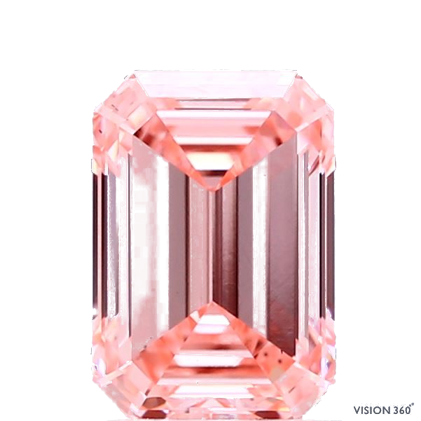 1.51 Carat Emerald Lab Diamond with  Cut Diamond in 14KT  view 1
