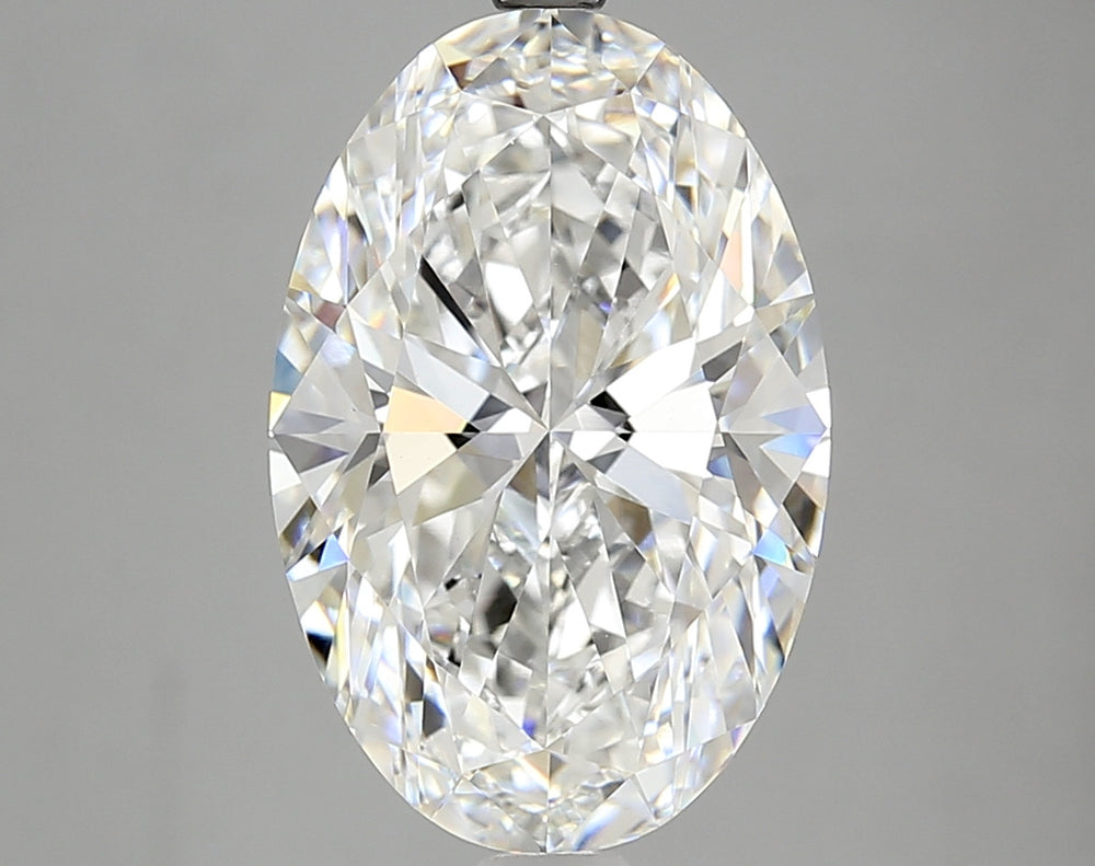 5.86 Carat Oval Lab Diamond with  Cut Diamond in 14KT  view 1
