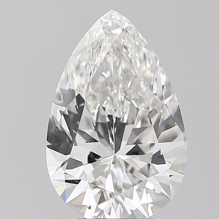 3.19 Carat Pear Lab Diamond with  Cut Diamond in 14KT  view 1
