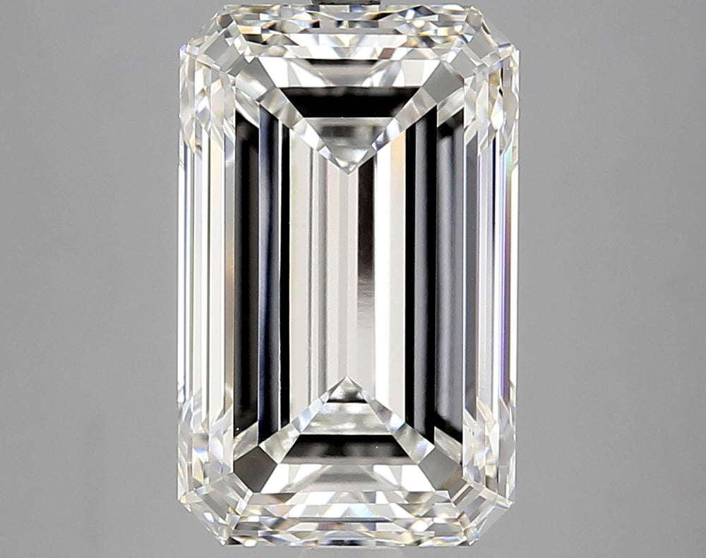 8.04 Carat Emerald Lab Diamond with  Cut Diamond in 14KT  view 1
