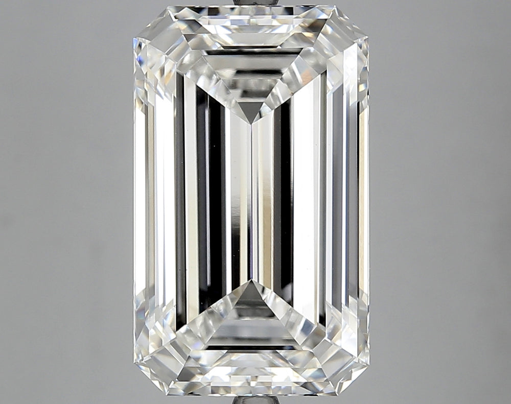 10.27 Carat Emerald Lab Diamond with  Cut Diamond in 14KT  view 1
