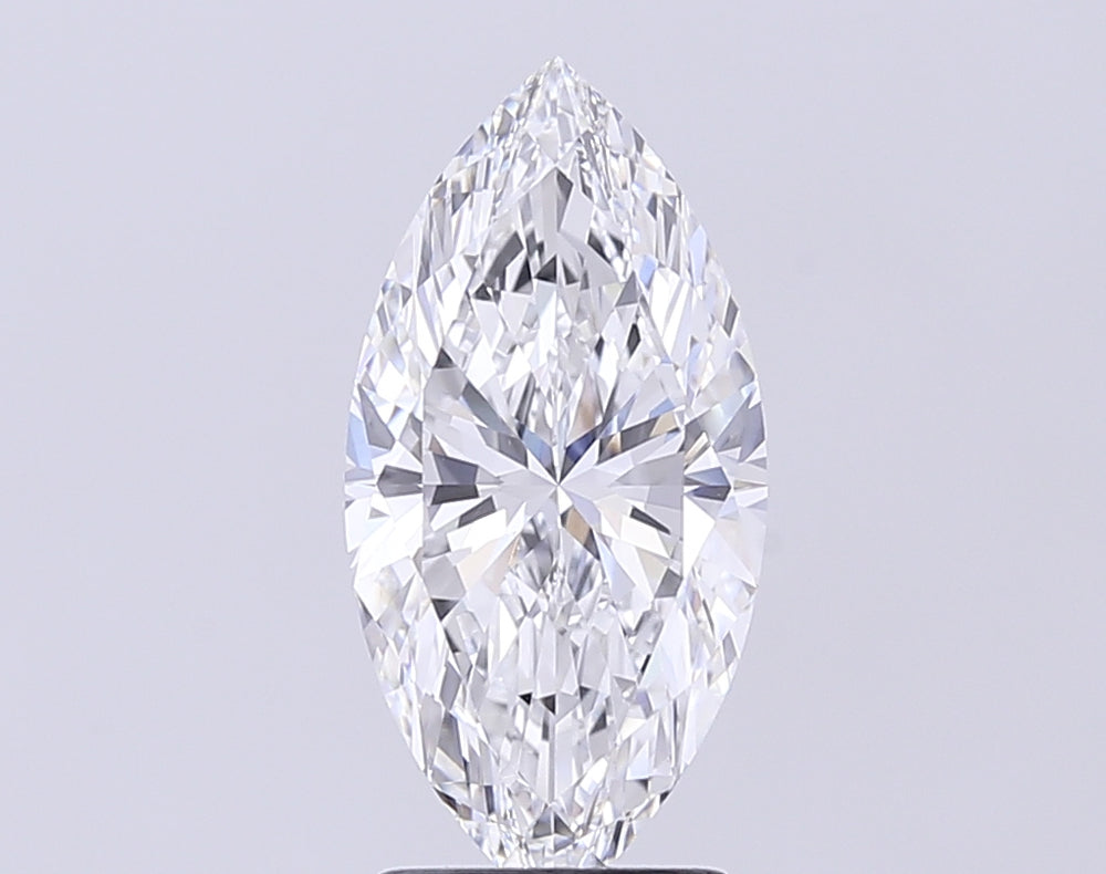 2.65 Carat Marquise Lab Diamond with  Cut Diamond in 14KT  view 1
