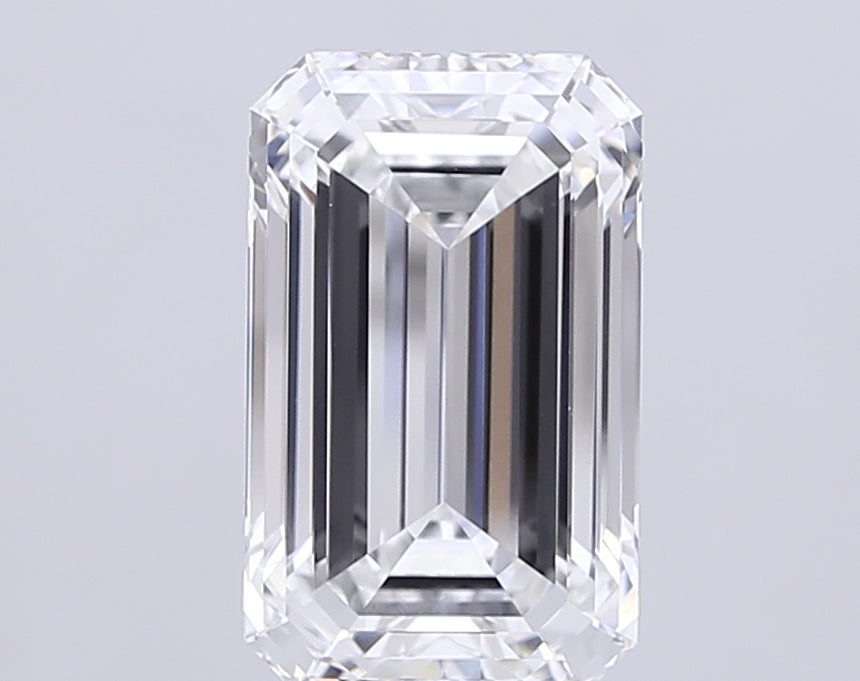 9.93 Carat Emerald Lab Diamond with  Cut Diamond in 14KT  view 1
