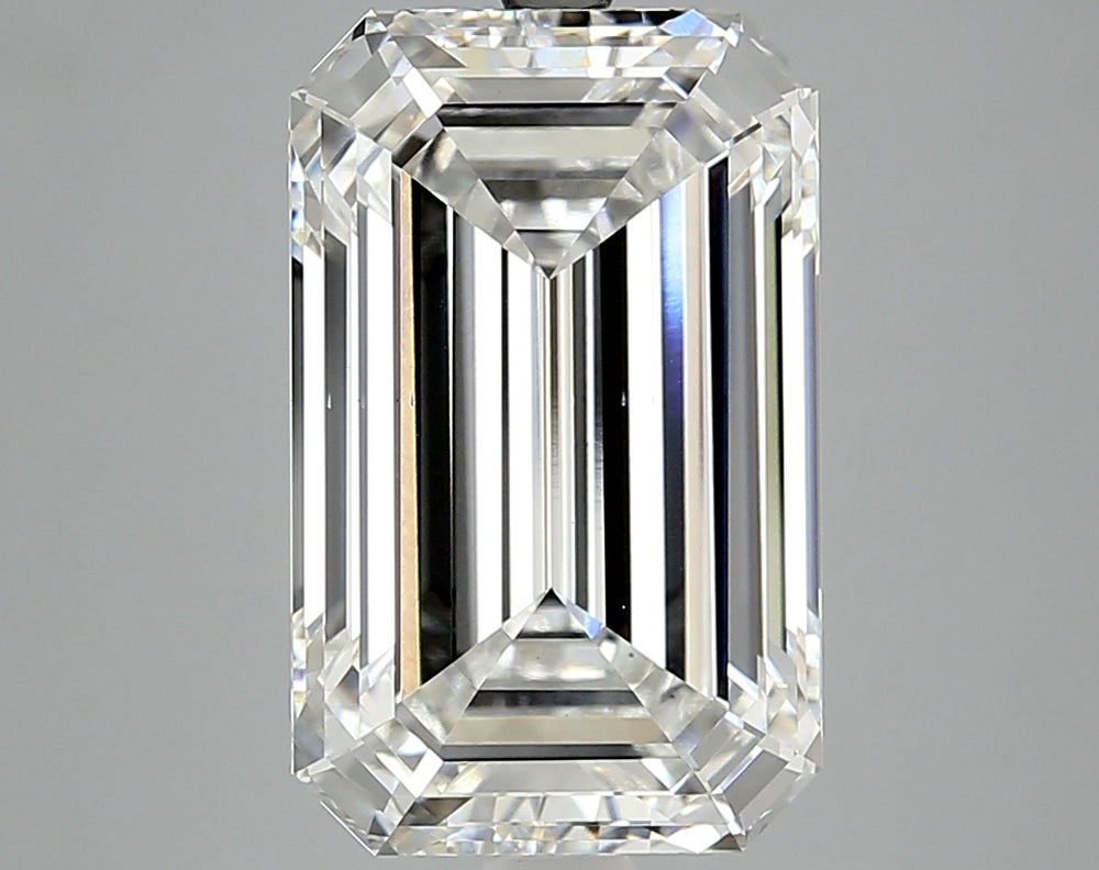 7.18 Carat Emerald Lab Diamond with  Cut Diamond in 14KT  view 1
