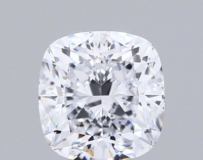 2.01 Carat Cushion Lab Diamond with  Cut Diamond in 14KT  view 1
