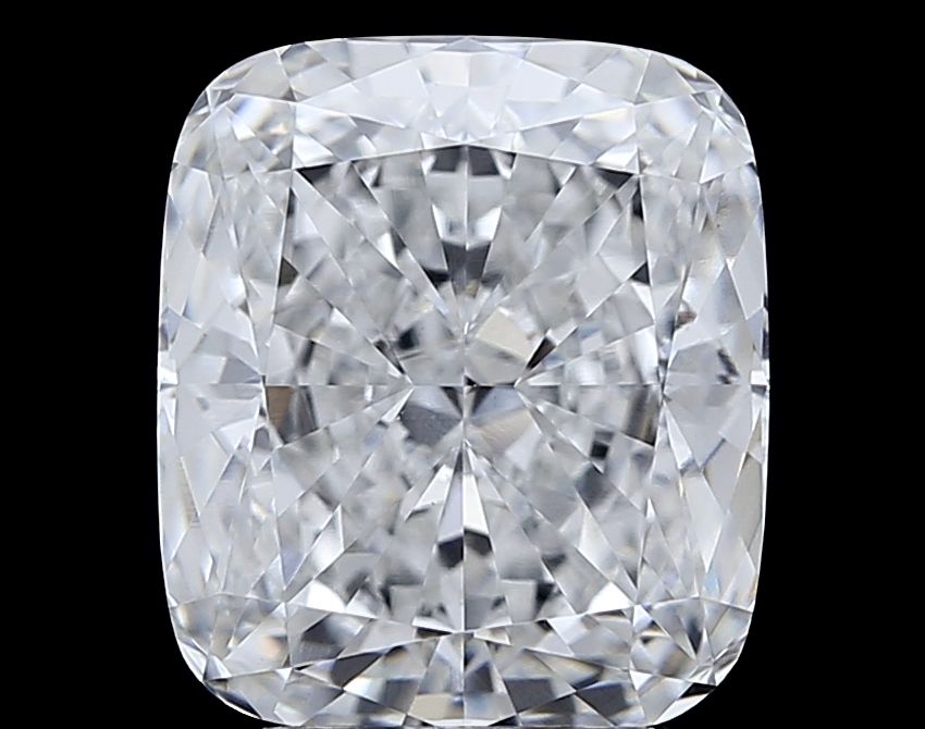 5.09 Carat Cushion Lab Diamond with  Cut Diamond in 14KT  view 1
