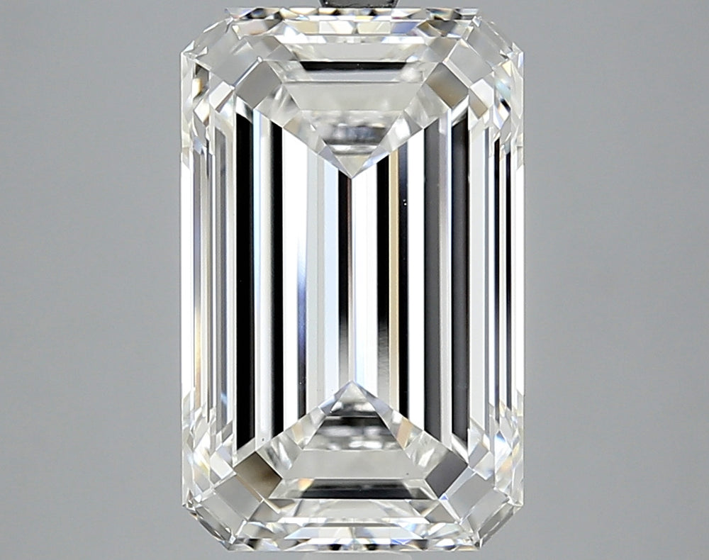 5.96 Carat Emerald Lab Diamond with  Cut Diamond in 14KT  view 1
