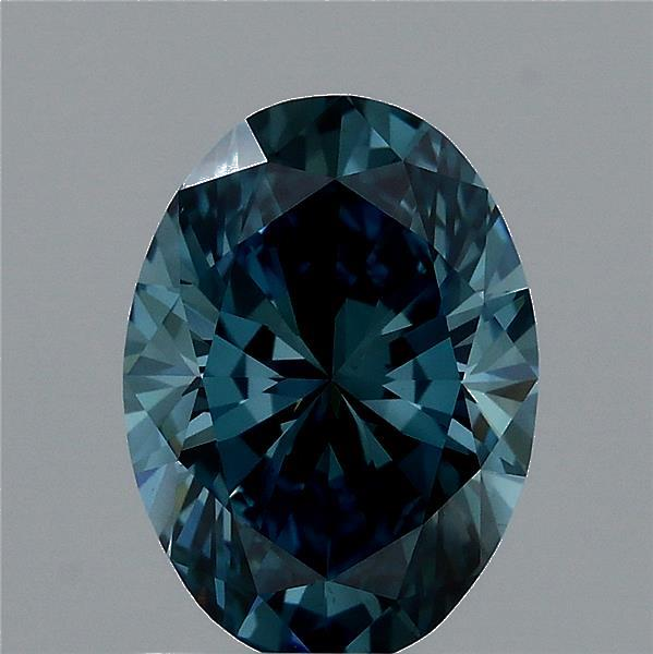 1.36 Carat Oval Lab Diamond with  Cut Diamond in 14KT  view 1
