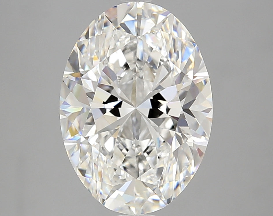 4.04 Carat Oval Lab Diamond with  Cut Diamond in 14KT  view 1
