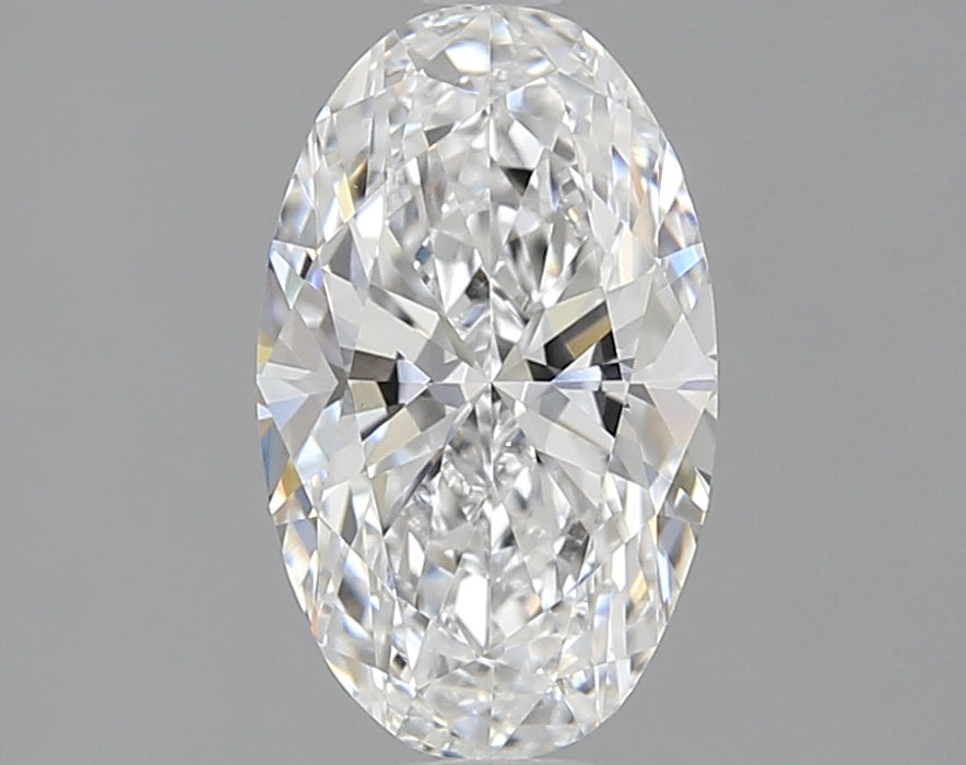 1.32 Carat Oval Lab Diamond with  Cut Diamond in 14KT  view 1
