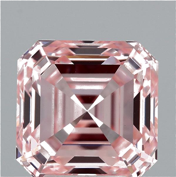 4.27 Carat Asscher Lab Diamond with  Cut Diamond in 14KT  view 1
