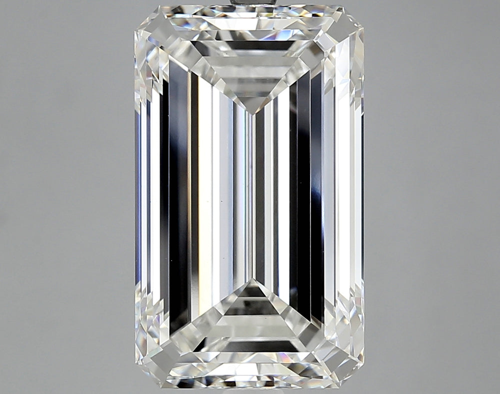 11.04 Carat Emerald Lab Diamond with  Cut Diamond in 14KT  view 1
