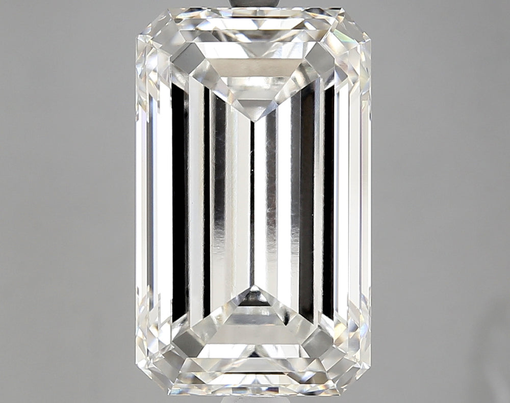 11.27 Carat Emerald Lab Diamond with  Cut Diamond in 14KT  view 1
