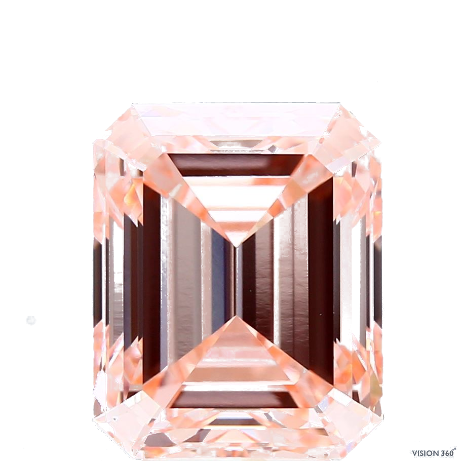 5.51 Carat Emerald Lab Diamond with  Cut Diamond in 14KT  view 1
