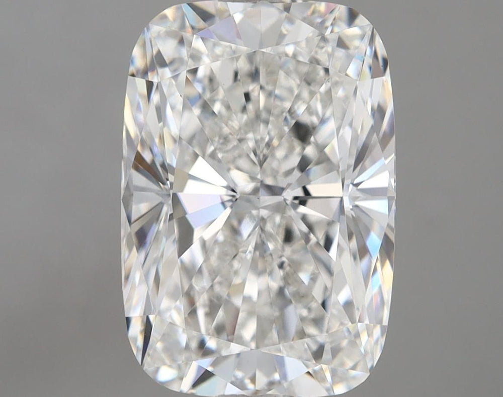 5.21 Carat Cushion Lab Diamond with  Cut Diamond in 14KT  view 1
