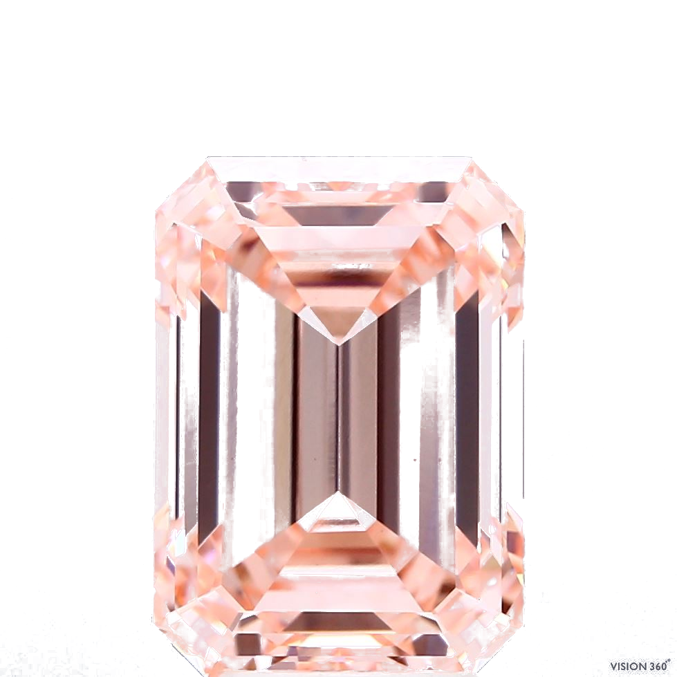 5.3 Carat Emerald Lab Diamond with  Cut Diamond in 14KT  view 1
