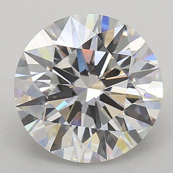 3.0 Carat Round Lab Diamond with  Cut Diamond in 14KT  view 1
