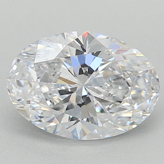 1.01 Carat Oval Lab Diamond with  Cut Diamond in 14KT  view 1
