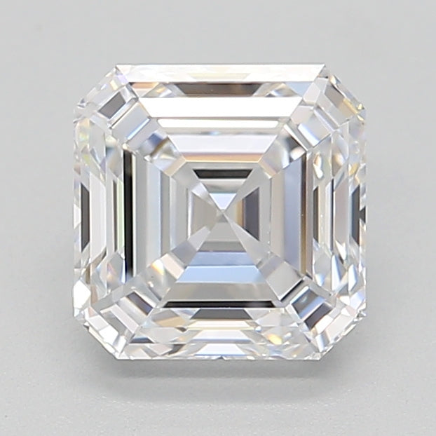 1.59 Carat Asscher Lab Diamond with  Cut Diamond in 14KT  view 1
