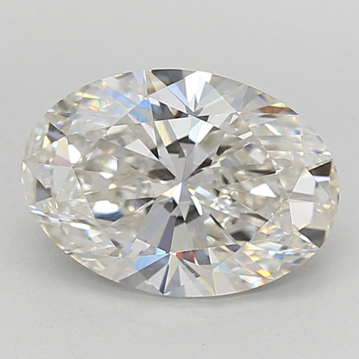 3.1 Carat Oval Lab Diamond with  Cut Diamond in 14KT  view 1
