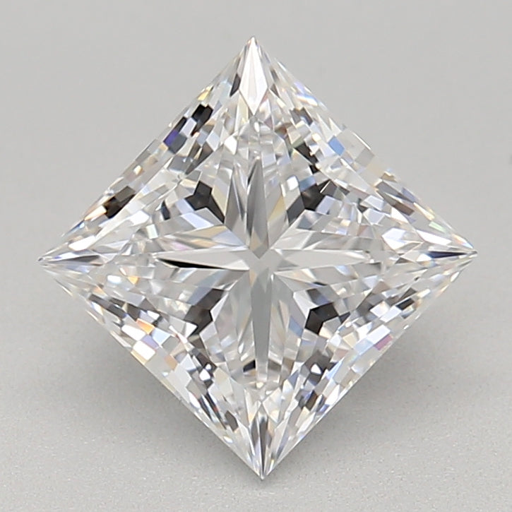 1.5 Carat Princess Lab Diamond with  Cut Diamond in 14KT  view 1
