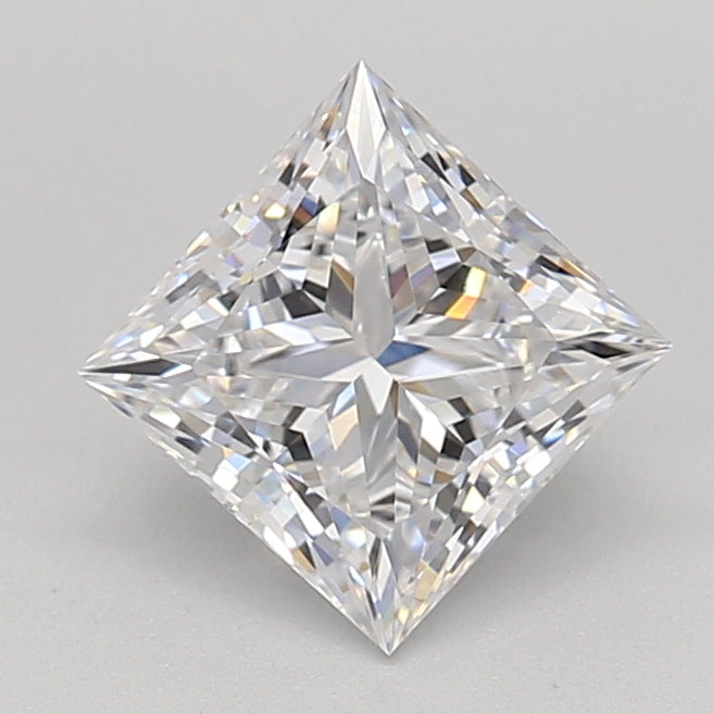 1.0 Carat Princess Lab Diamond with  Cut Diamond in 14KT  view 1
