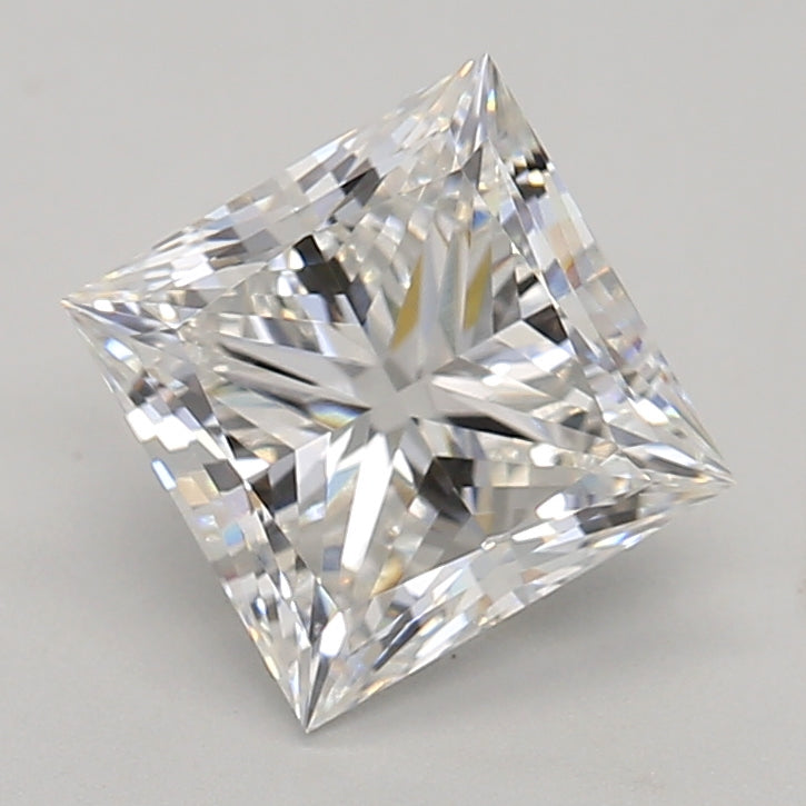 1.52 Carat Princess Lab Diamond with  Cut Diamond in 14KT  view 1
