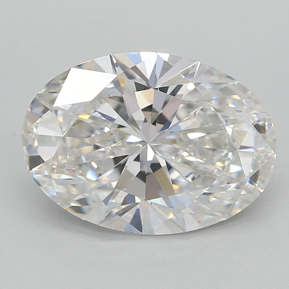 2.5 Carat Oval Lab Diamond with  Cut Diamond in 14KT  view 1
