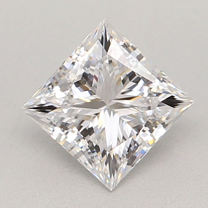 1.0 Carat Princess Lab Diamond with  Cut Diamond in 14KT  view 1
