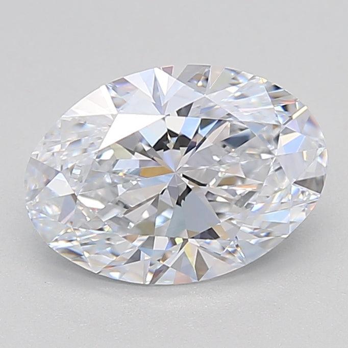 1.5 Carat Oval Lab Diamond with  Cut Diamond in 14KT  view 1
