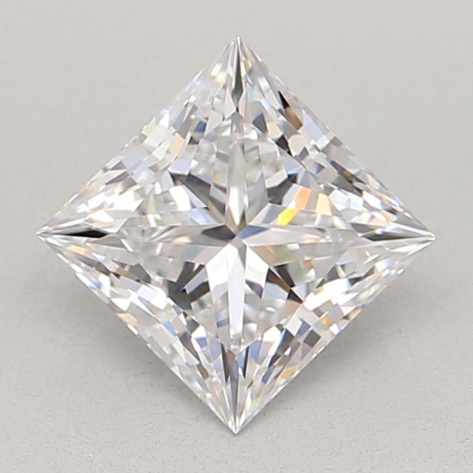 1.0 Carat Princess Lab Diamond with  Cut Diamond in 14KT  view 1
