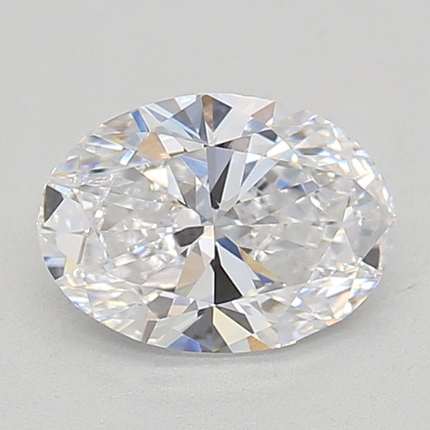 0.8 Carat Oval Lab Diamond with  Cut Diamond in 14KT  view 1
