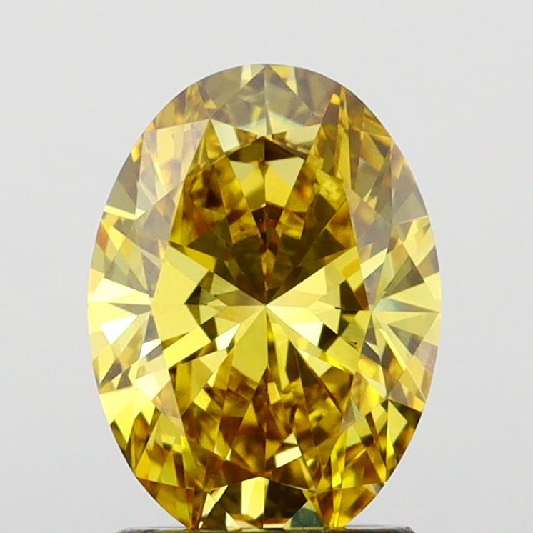 1.99 Carat Oval Lab Diamond with  Cut Diamond in 14KT  view 1
