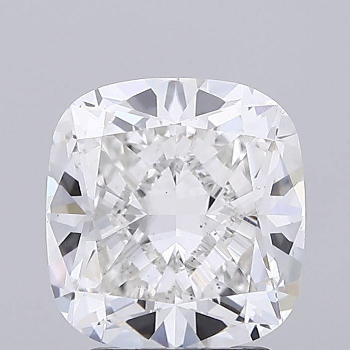 2.5 Carat Cushion Lab Diamond with  Cut Diamond in 14KT  view 1
