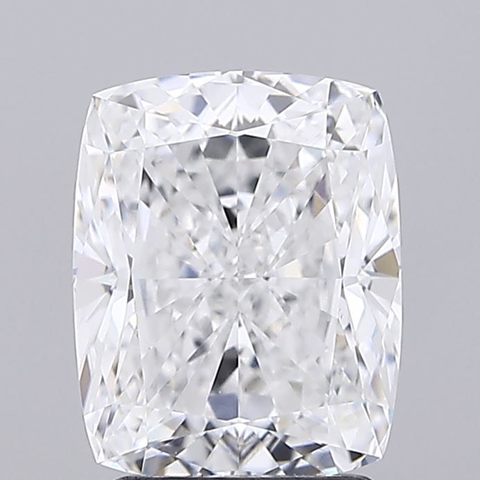 2.65 Carat Cushion Lab Diamond with  Cut Diamond in 14KT  view 1
