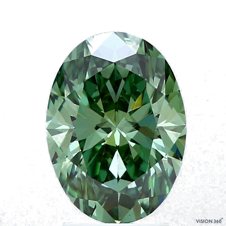 2.0 Carat Oval Lab Diamond with  Cut Diamond in 14KT  view 1
