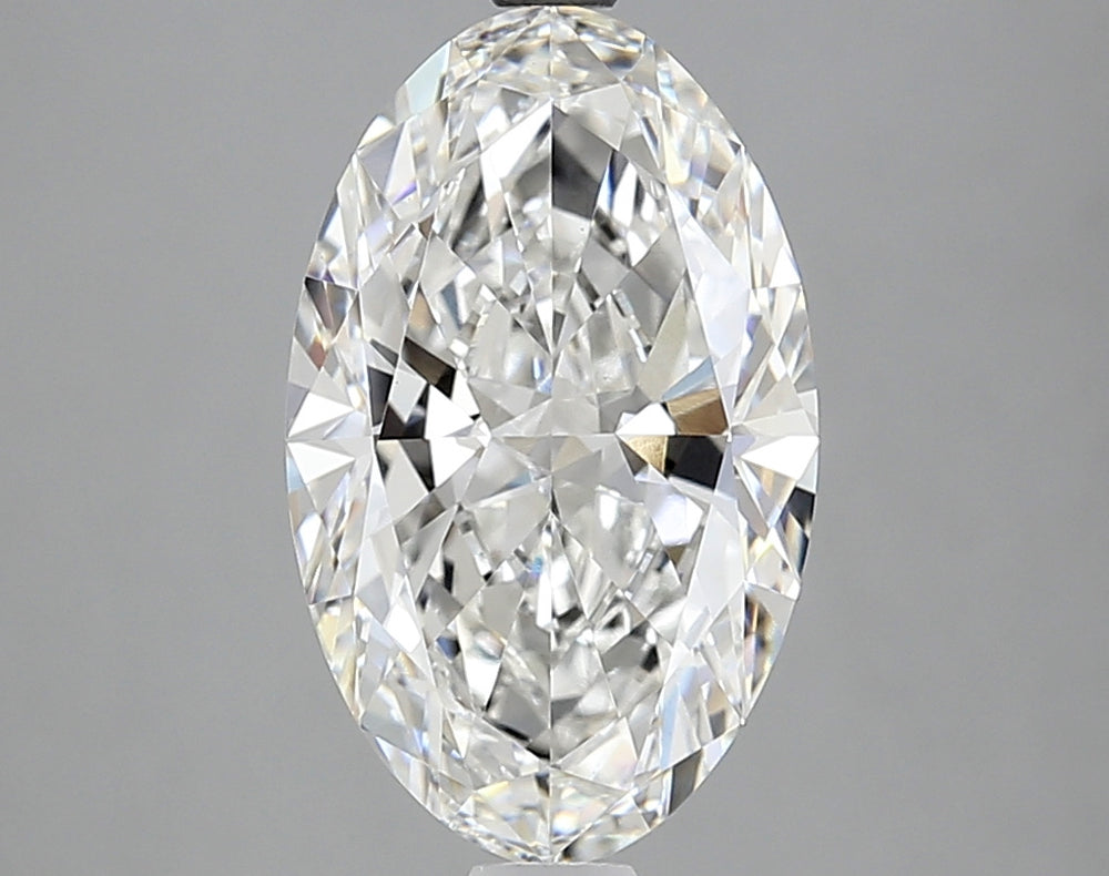 3.24 Carat Oval Lab Diamond with  Cut Diamond in 14KT  view 1
