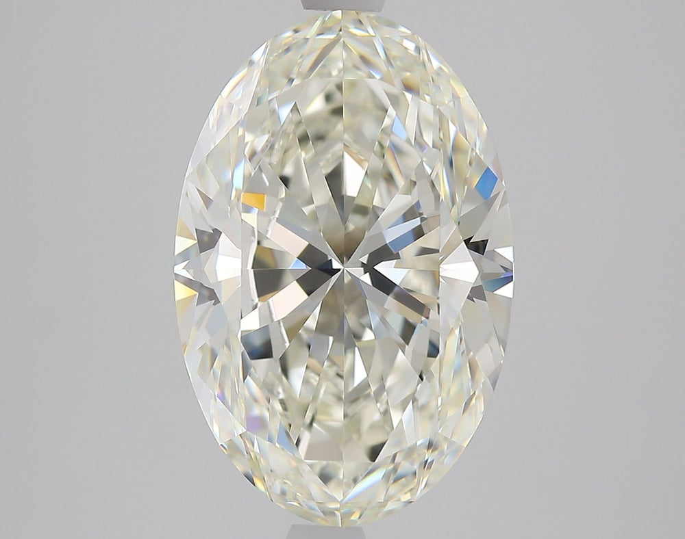 3.65 Carat Oval Natural Diamond with  Cut Diamond in 14KT  view 1
