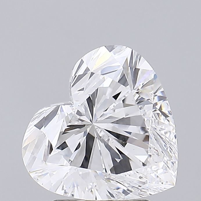 3.0 Carat Heart Lab Diamond with  Cut Diamond in 14KT  view 1
