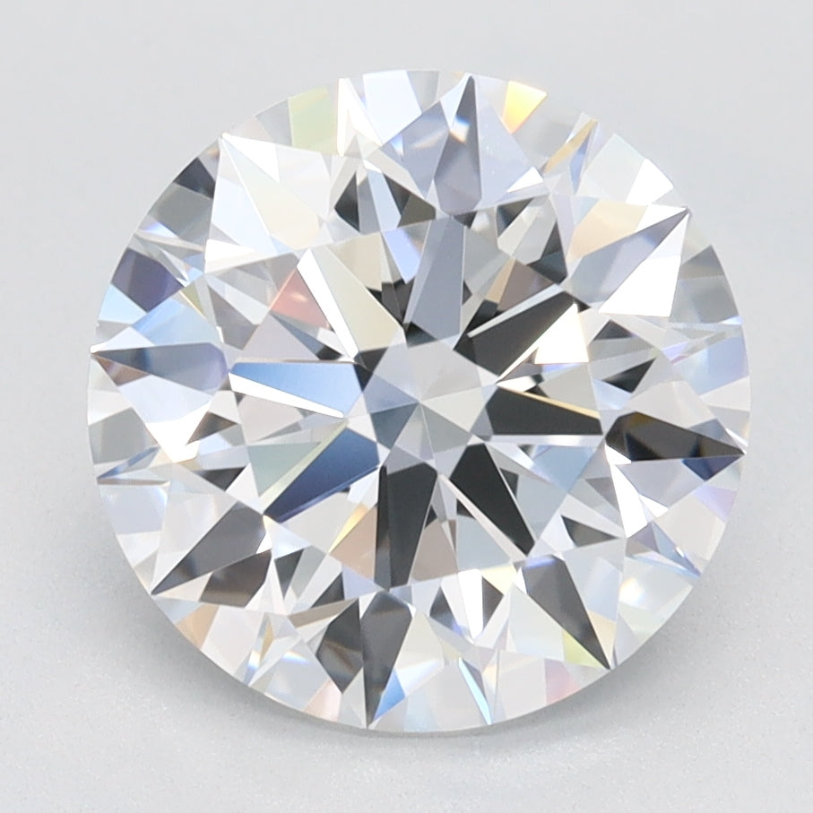 2.57 Carat Round Lab Diamond with  Cut Diamond in 14KT  view 1
