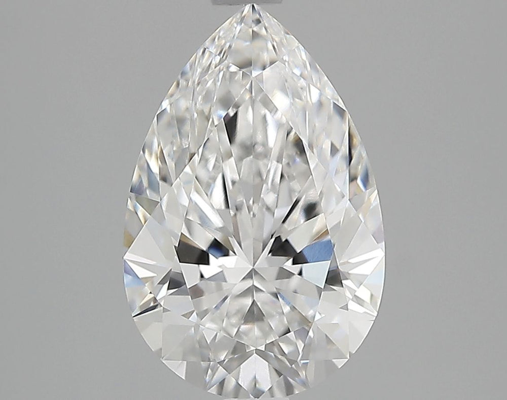 2.43 Carat Pear Lab Diamond with  Cut Diamond in 14KT  view 1
