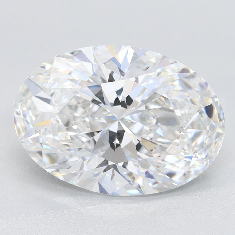 2.81 Carat Oval Lab Diamond with  Cut Diamond in 14KT  view 1
