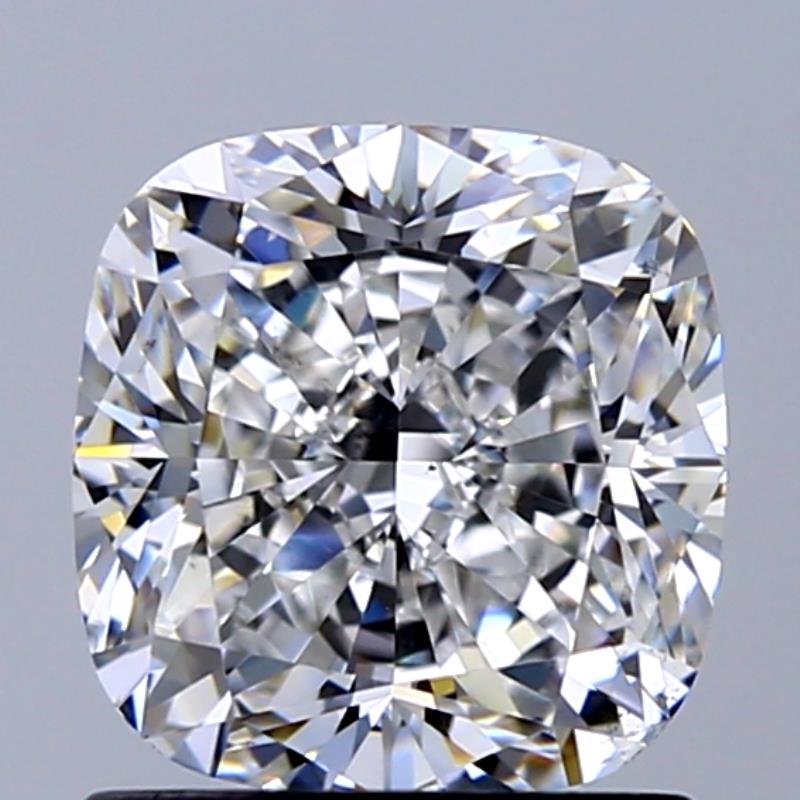 1.5 Carat Cushion Natural Diamond with  Cut Diamond in 14KT  view 1
