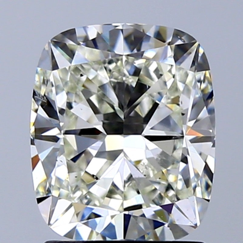 2.0 Carat Cushion Natural Diamond with  Cut Diamond in 14KT  view 1
