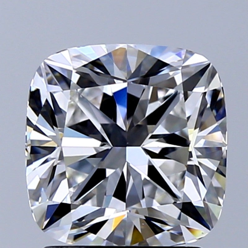 2.2 Carat Cushion Natural Diamond with  Cut Diamond in 14KT  view 1

