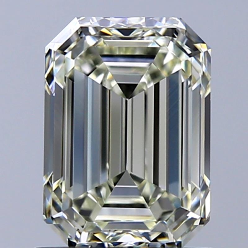 1.4 Carat Emerald Natural Diamond with  Cut Diamond in 14KT  view 1

