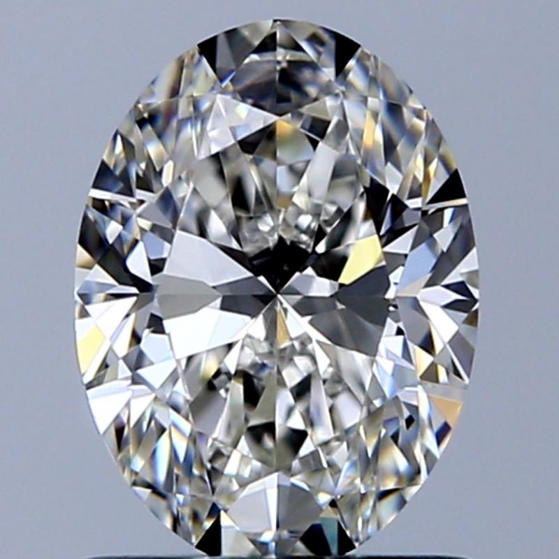 1.0 Carat Oval Natural Diamond with  Cut Diamond in 14KT  view 1
