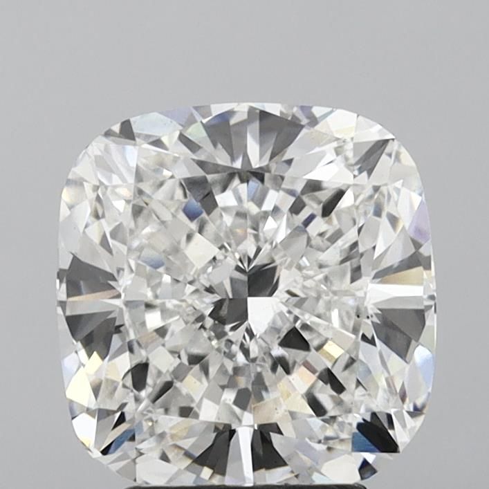 4.01 Carat Cushion Lab Diamond with  Cut Diamond in 14KT  view 1
