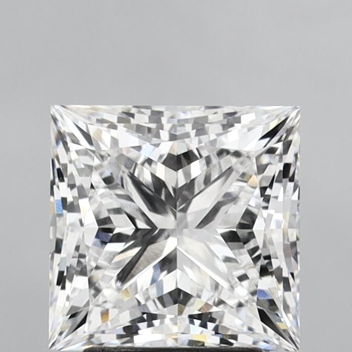 3.02 Carat Princess Lab Diamond with  Cut Diamond in 14KT  view 1
