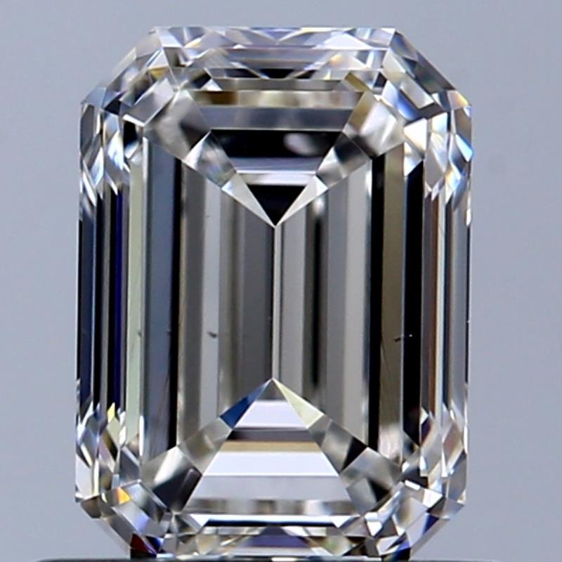 1.0 Carat Emerald Natural Diamond with  Cut Diamond in 14KT  view 1
